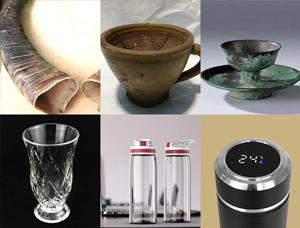 What changes has the emergence and development of cups undergone in the course of human history