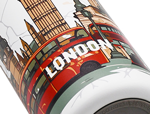 How do different spraying processes on the surface of thermos bottles solve the problem of pattern ink adhesion