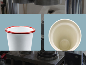 What is the difference between the ceramic paint process and the enamel process inside the stainless steel water cup