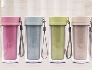 Which parts of the stainless steel water cup can use biodegradable materials