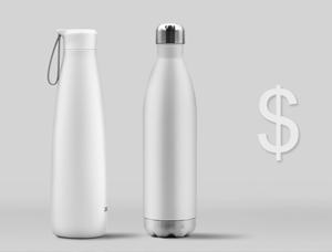 What factors depend on the pricing of water bottles