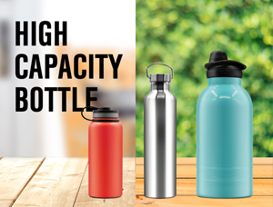 Why are large capacity water bottles so popular in the US market