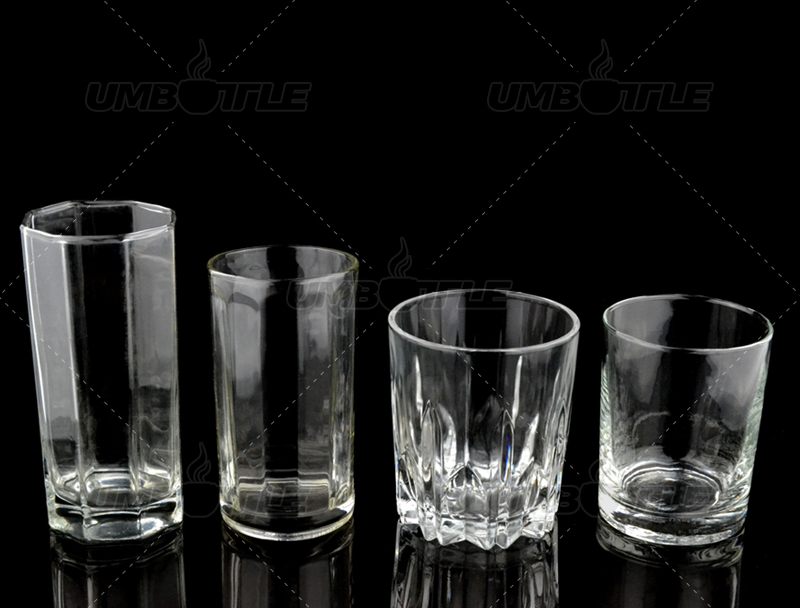 What glass materials are commonly used for household glassware, including glass cups?