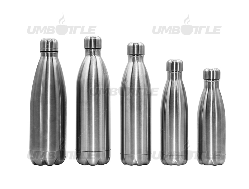 What are some other metal materials used in the production of metal water bottles besides stainless steel?