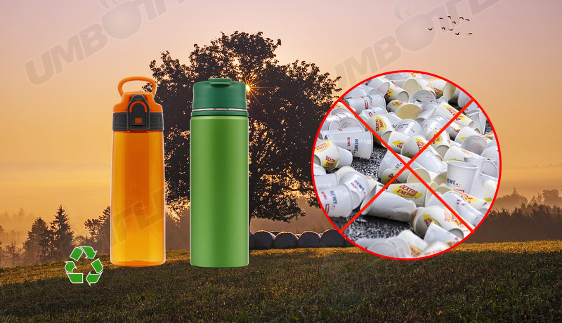 Protect the environment and discard disposable water cups