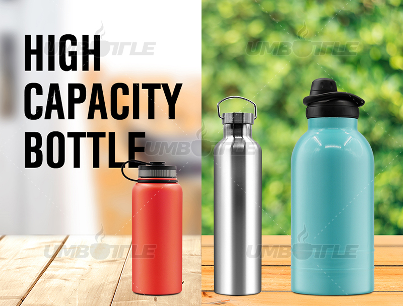 Why are large capacity water bottles so popular in the US market?