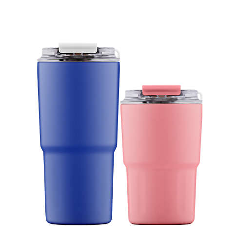 Thermos cup male and female students new high appearance level stainless steel coffee cup office portable double drinking cup simple