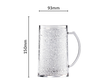 350ml Amazon best-selling double-layer food-grade AS chilled beer mug