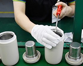 Dust free treatment of water cup